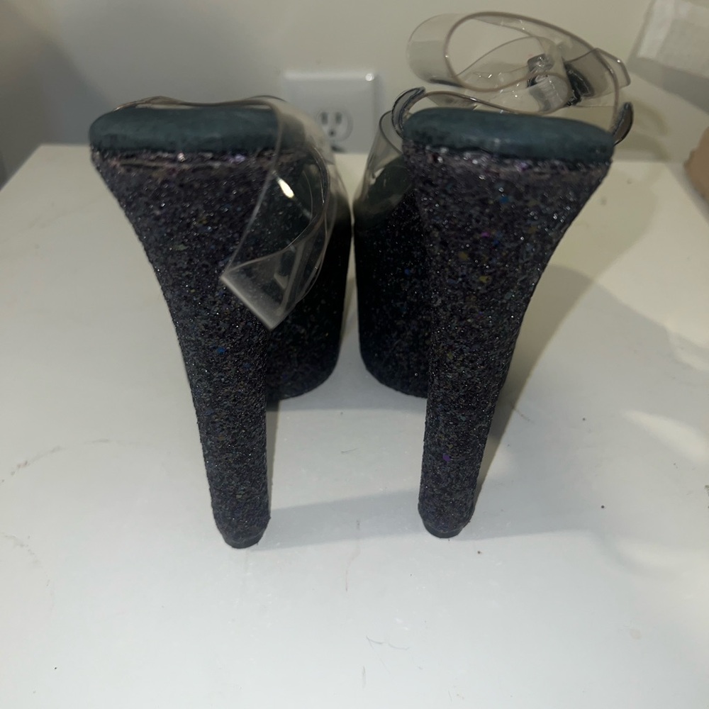 Ellie Black Sparkly platform heels - Picture 5 of 5